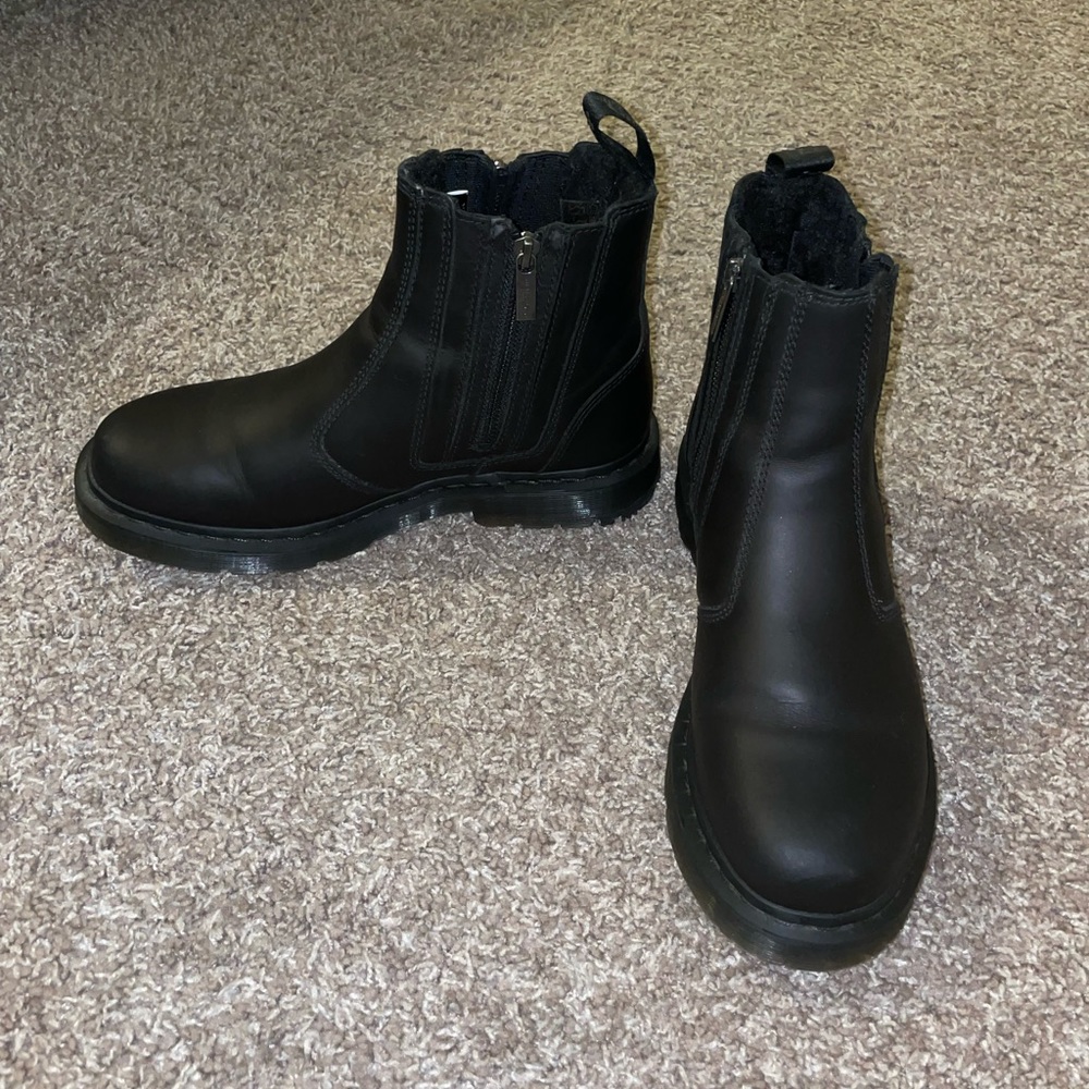 Dr. Martens black leather boots size 10 (US large)